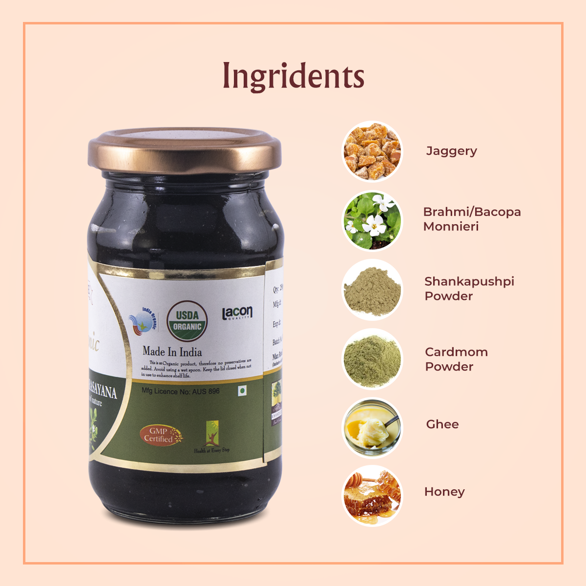 Brahmi Jam Organic – Ayurvedic brain‑nourishing herbal jam for memory and clarity