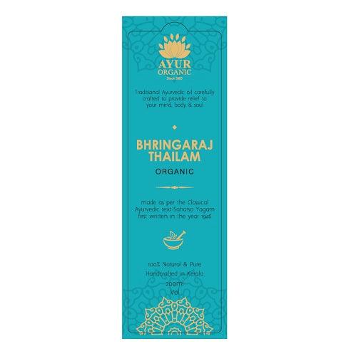 Bringaraj Oil Organic 200ml β Ayurvedic hair oil for growth, strength and scalp health