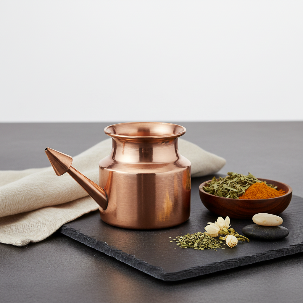 Netipot Copper – traditional copper neti pot for nasal cleansing and sinus care