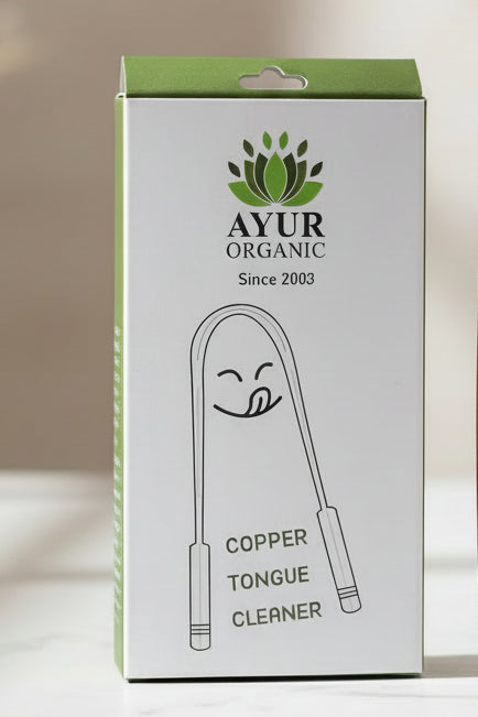 Ayur Organic Copper Tongue Cleaner Packaging – Eco-Friendly Ayurvedic Oral Care