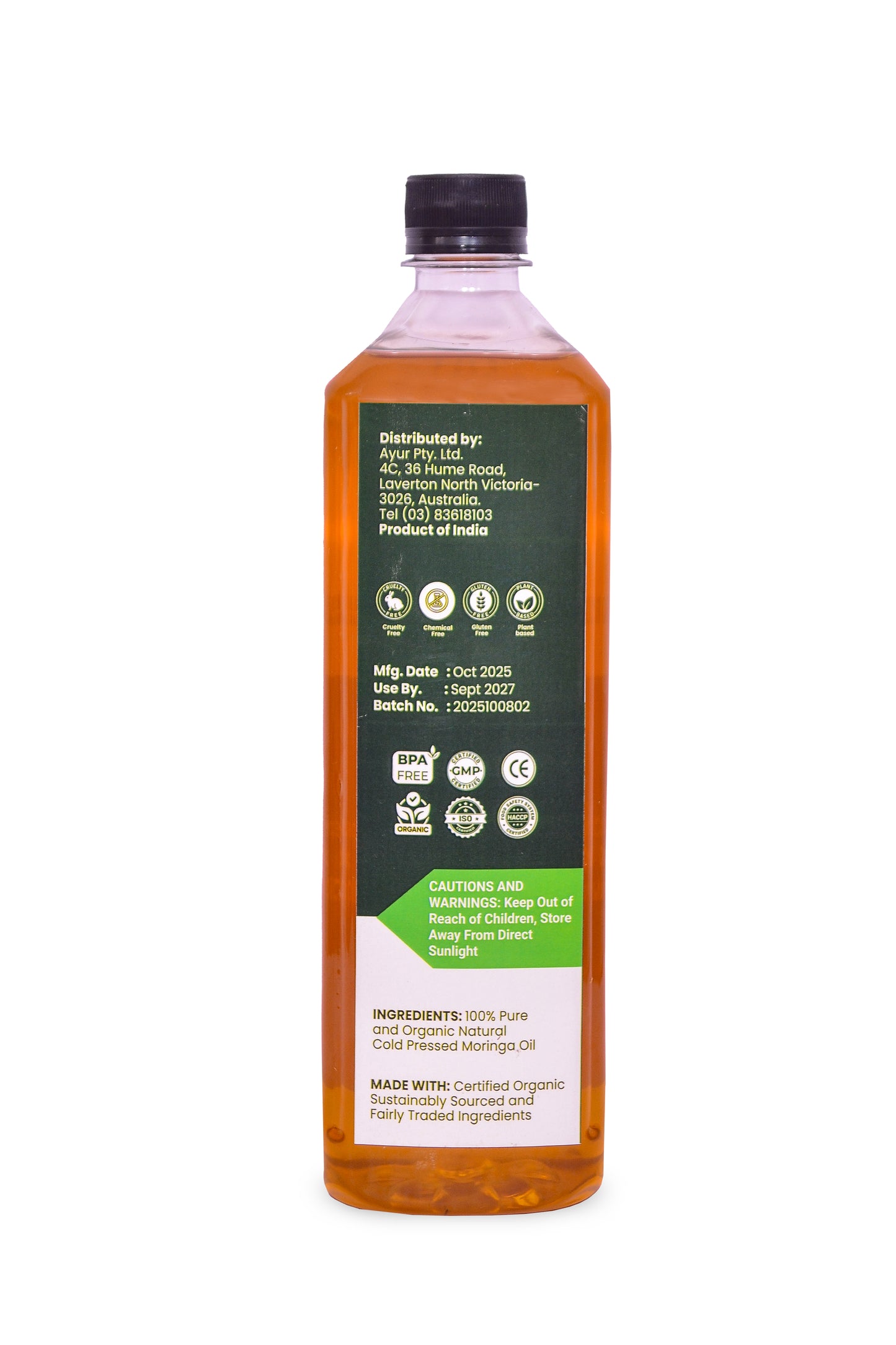 Moringa Oil Organic | Cold Pressed