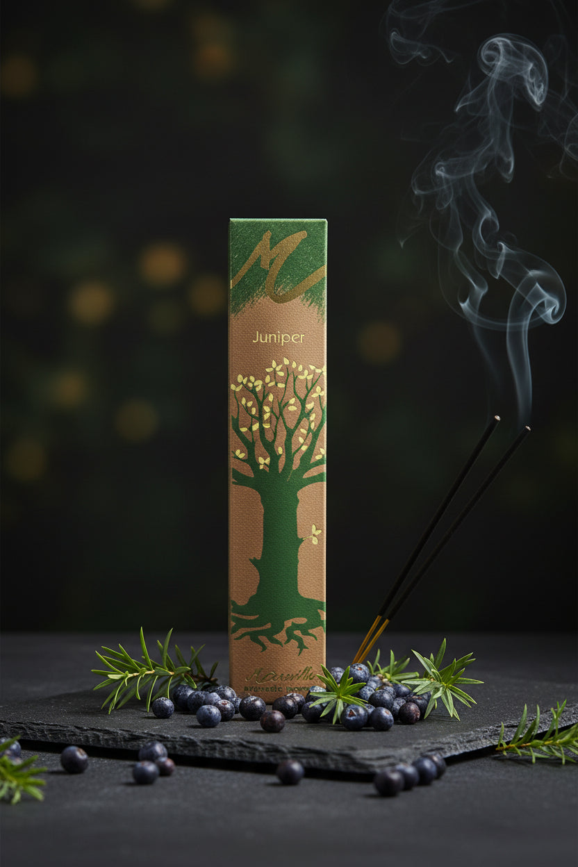 Juniper incense for peaceful meditation