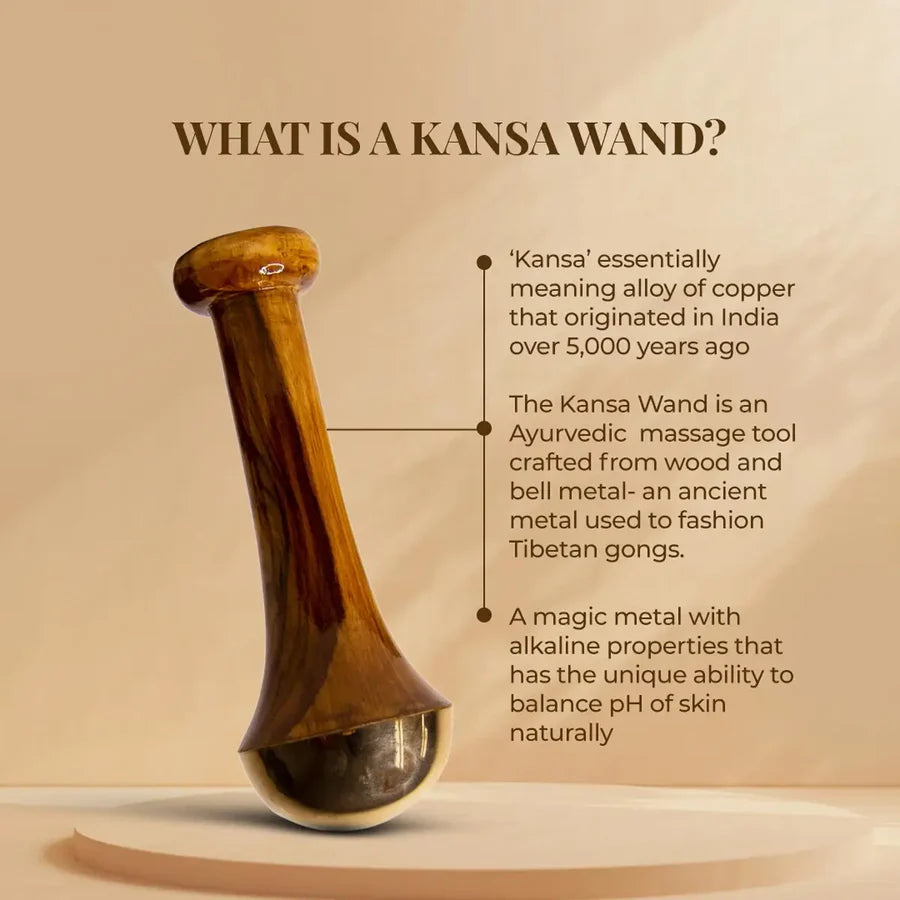 Kansa Wand – Ayurvedic bronze massage tool for facial and body rejuvenation