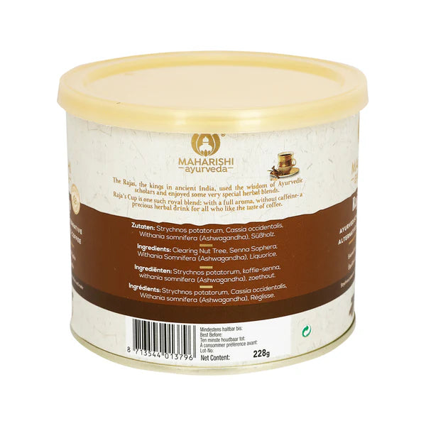 Rajas Cup 228g – caffeine‑free herbal coffee alternative for energy and balance