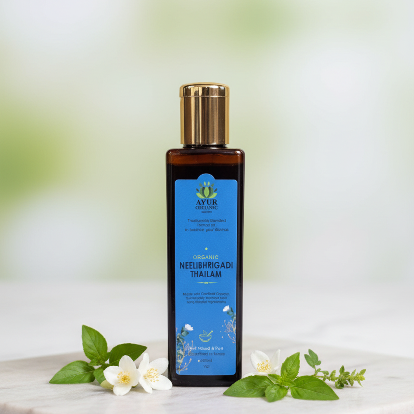 Neelibringadi Oil Organic 200ml – traditional Ayurvedic hair oil for cooling and nourishment