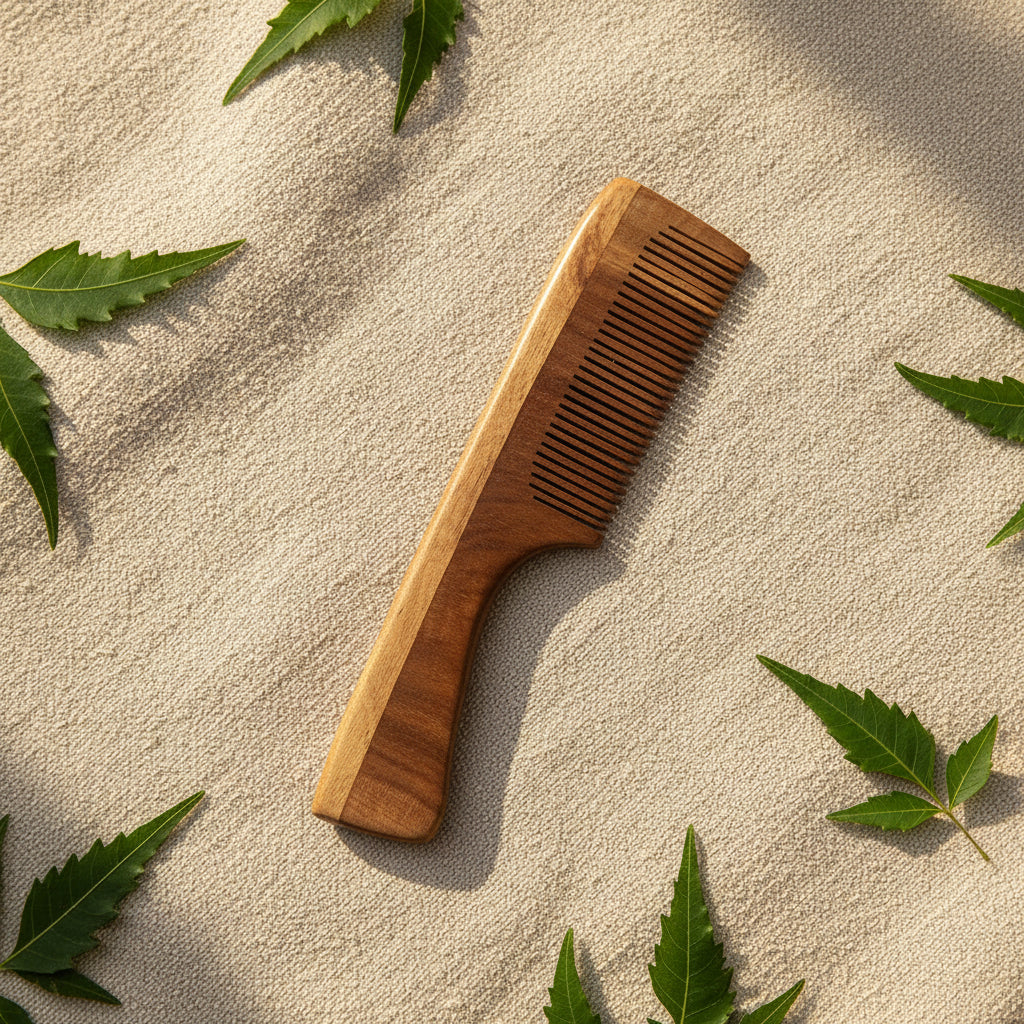 Neem Comb – natural wooden comb for scalp health and reduced hair breakage