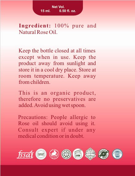 Rose Essential Oil Organic 15ml