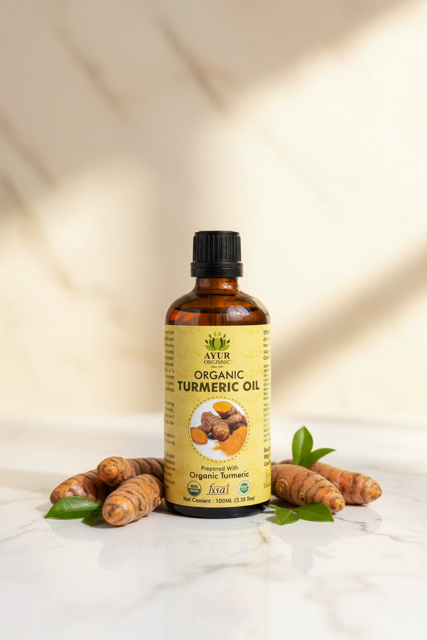 Turmeric Oil Organic β warming Ayurvedic oil for skin glow and joint comfort