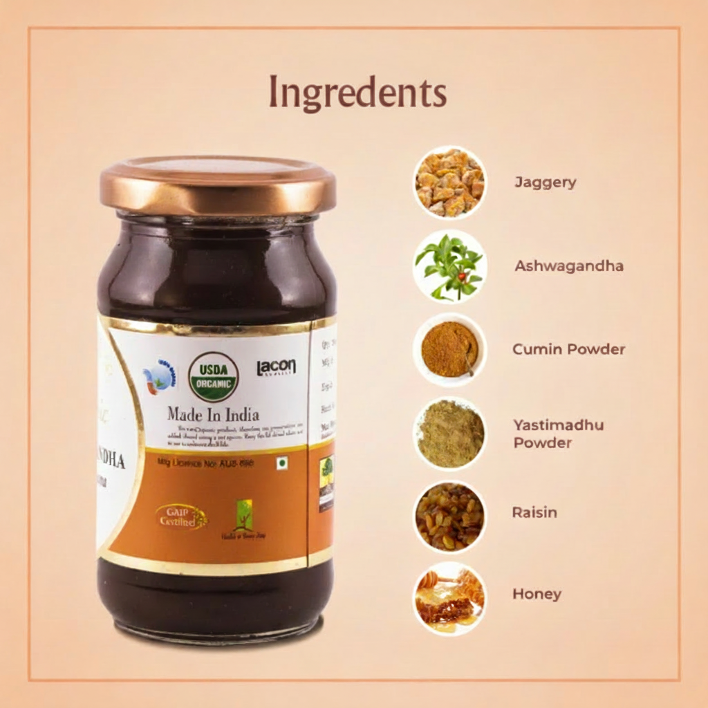 Ashwagandha Jam Organic – Ayurvedic rejuvenating herbal jam for strength and calm energy