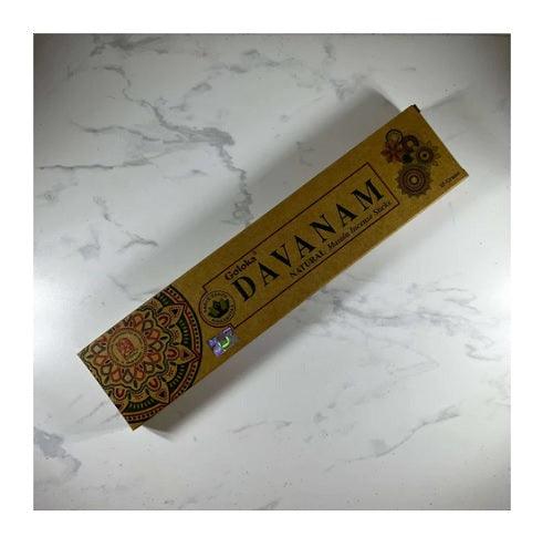 Goloka Organic Davanam Incense – organic aromatic incense for grounding and meditation