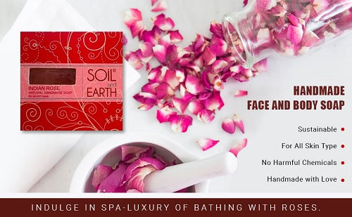 Indian Rose Soap – natural handmade soap with soothing rose aroma