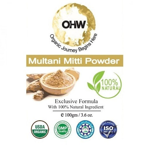 Multani Mitti Organic – natural clay powder for deep cleansing and skin purification