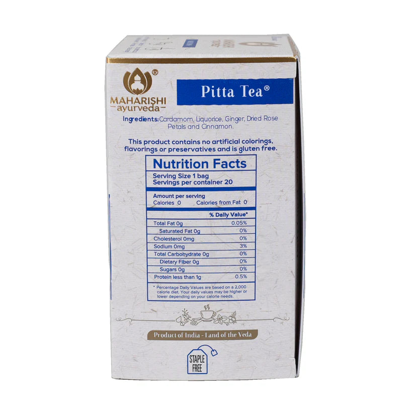 Pitta Tea Bags 20 – cooling Ayurvedic herbal tea blend for balance and digestion