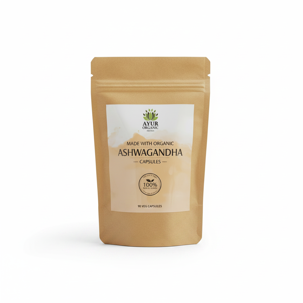 Ashwagandha Capsules Organic 90 – organic adaptogenic capsules for stress relief and vitality