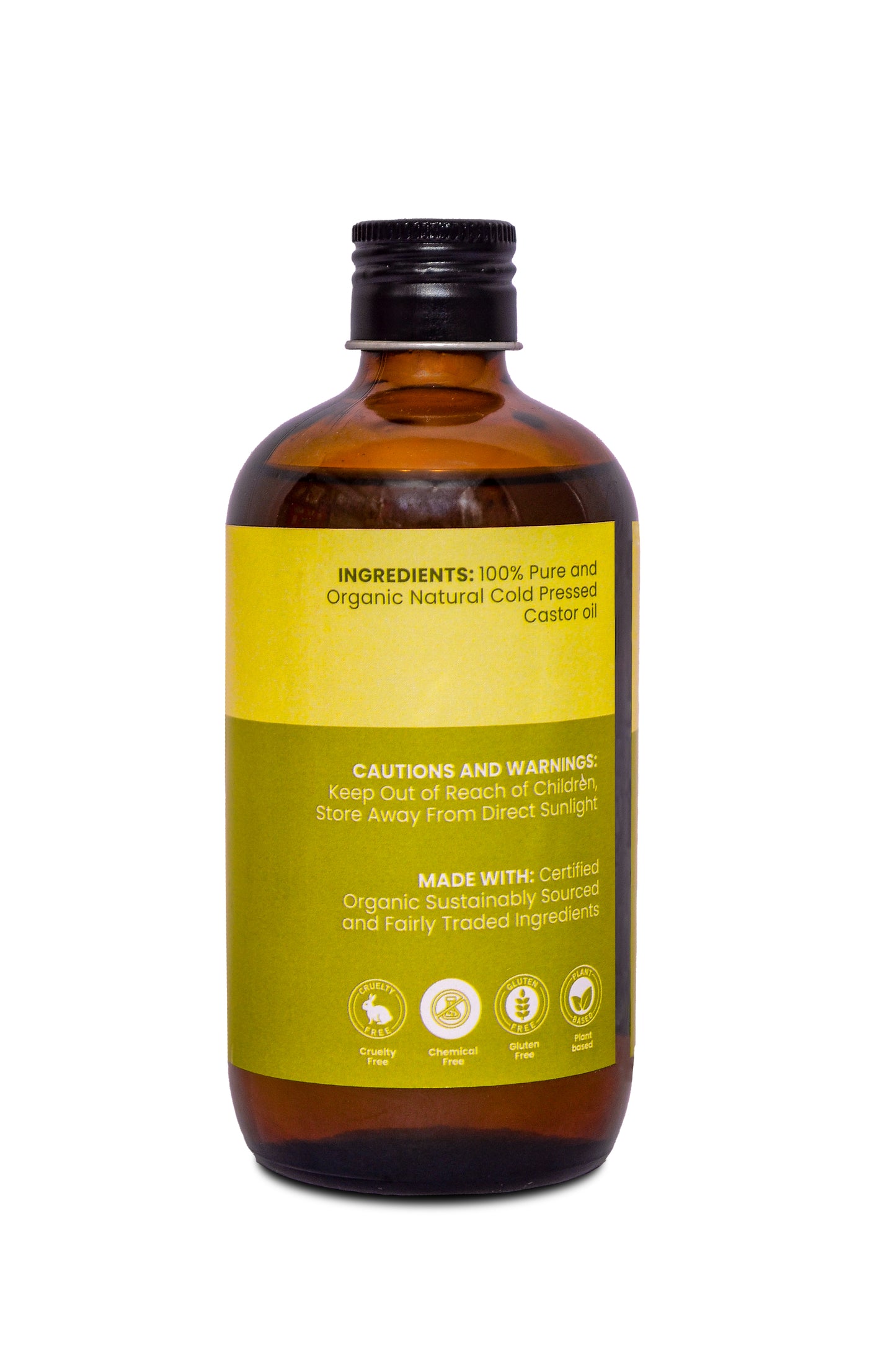 Castor Oil Organic /Cold Pressed Glass Bottle 250ml