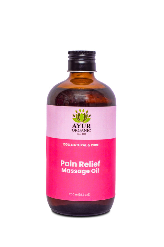 Pain Relief Massage Oil 250ml Glass Bottle
