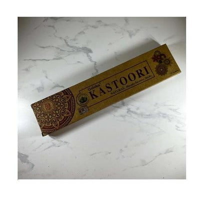 Goloka Organic Kastoori Incense – organic musk incense for deep, calming aroma
