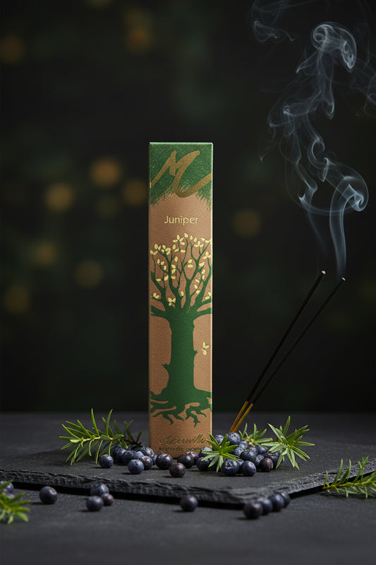 Juniper incense for peaceful meditation