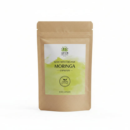 Moringa Powder in Veg Capsules Organic – organic nutrient‑rich supplement for energy