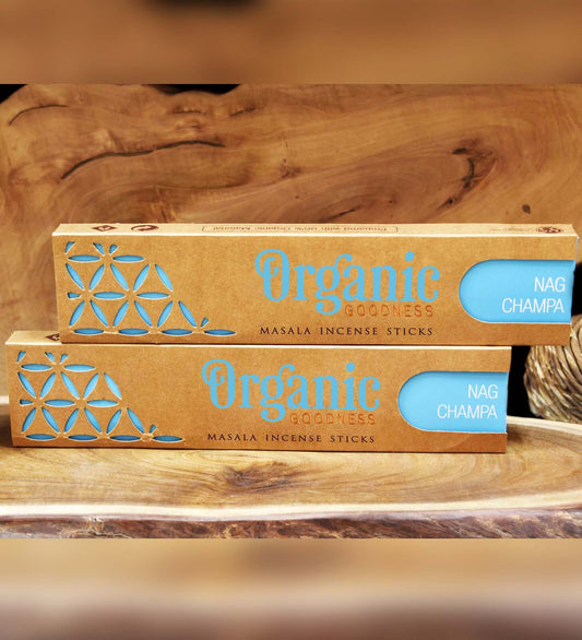 ORGANIC Goodness NAG CHAMPA Masala Incense – Soothing aroma for peace