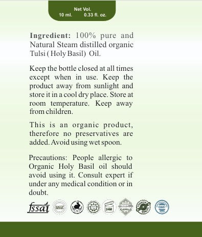 Tulsi Essential Oil Organic