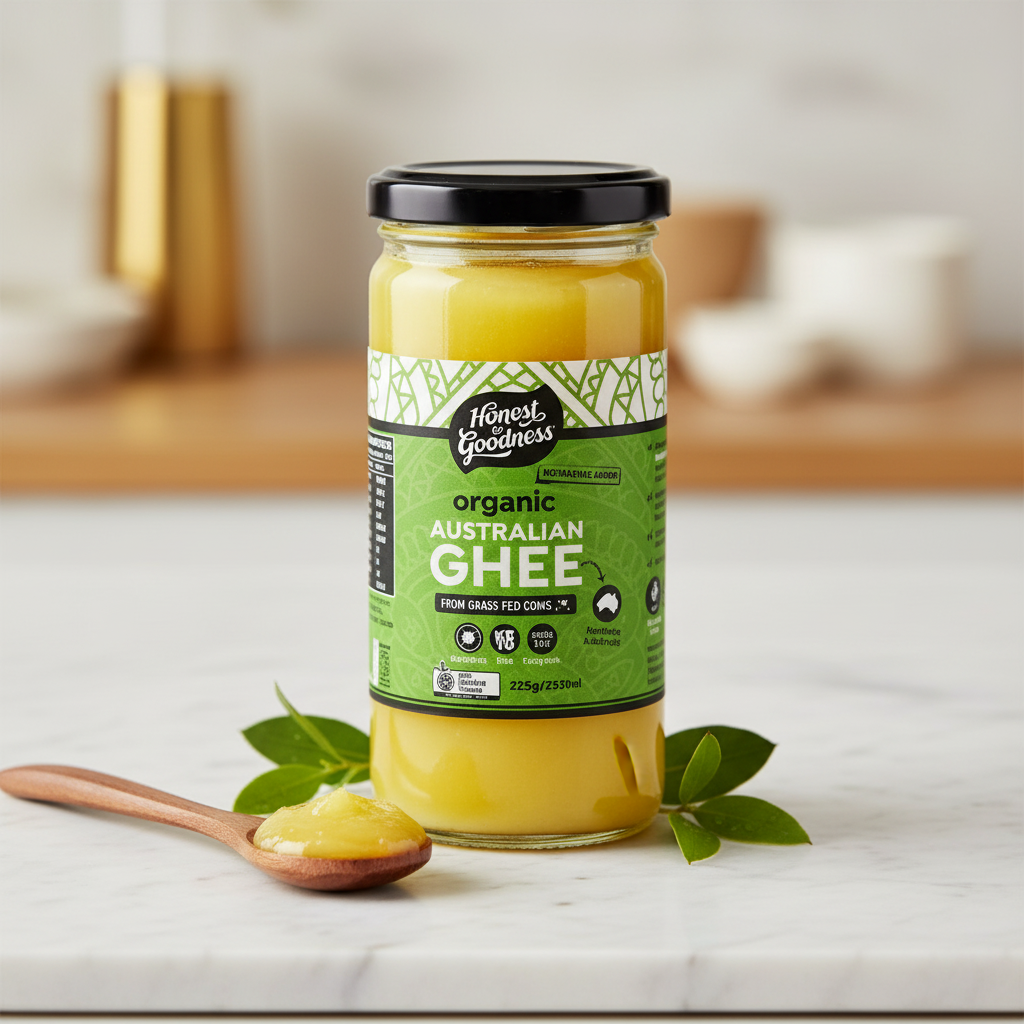 Ghee Organic Grass Fed – pure organic grass‑fed ghee for cooking and Ayurvedic nourishment
