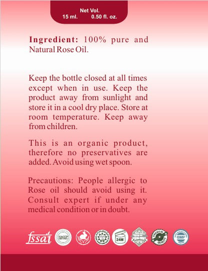 Rose Essential Oil Organic 15ml
