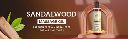 Khadi Natural Sandalwood Massage Oil | Paraben & Mineral Oil Free | 210 ml
