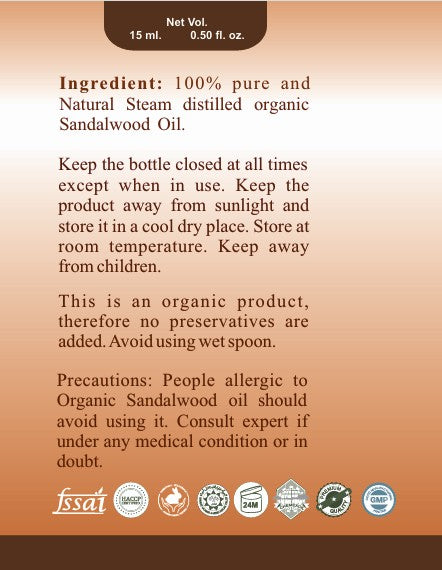Pure Indian Sandalwood Oil 15ml