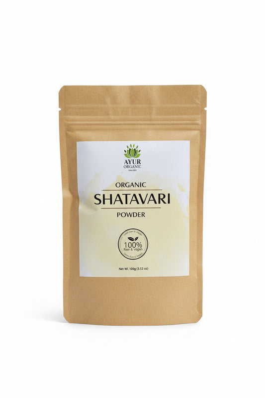 Ayur Organic Shatavari Root Powder – Organic Supplement for Fertility, Lactation and Vitality.