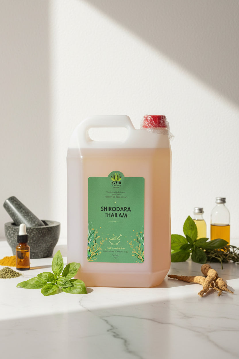 Shirodhara Oil Organic 5Ltr – traditional Ayurvedic oil for calming shirodhara therapy