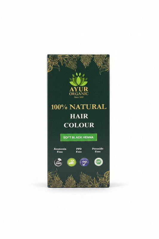 Natural Henna Hair Colour | Soft Black