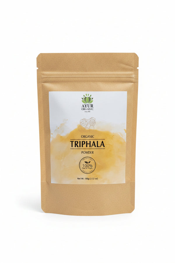 Organic Triphala Powder - Amla, Haritaki and Bibhitaki | Ayur Organic