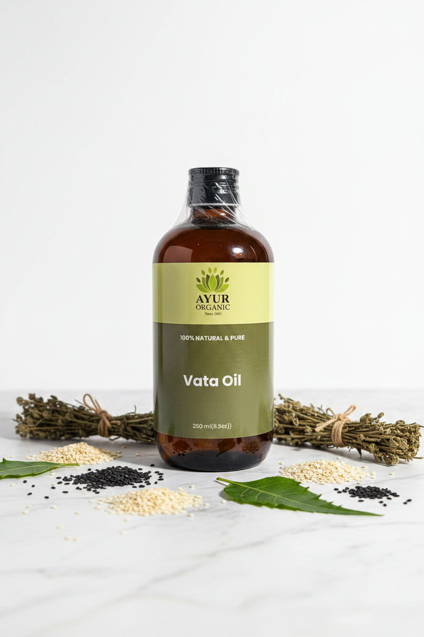 Vata Massage Oil Organic 200ml – warming Ayurvedic oil for grounding and relaxation