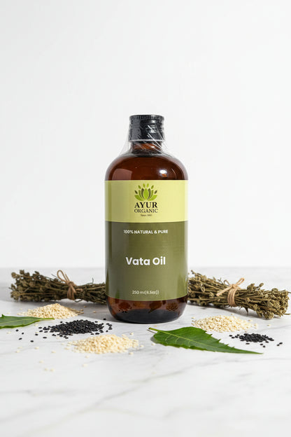 Vata Massage Oil Organic 200ml – warming Ayurvedic oil for grounding and relaxation