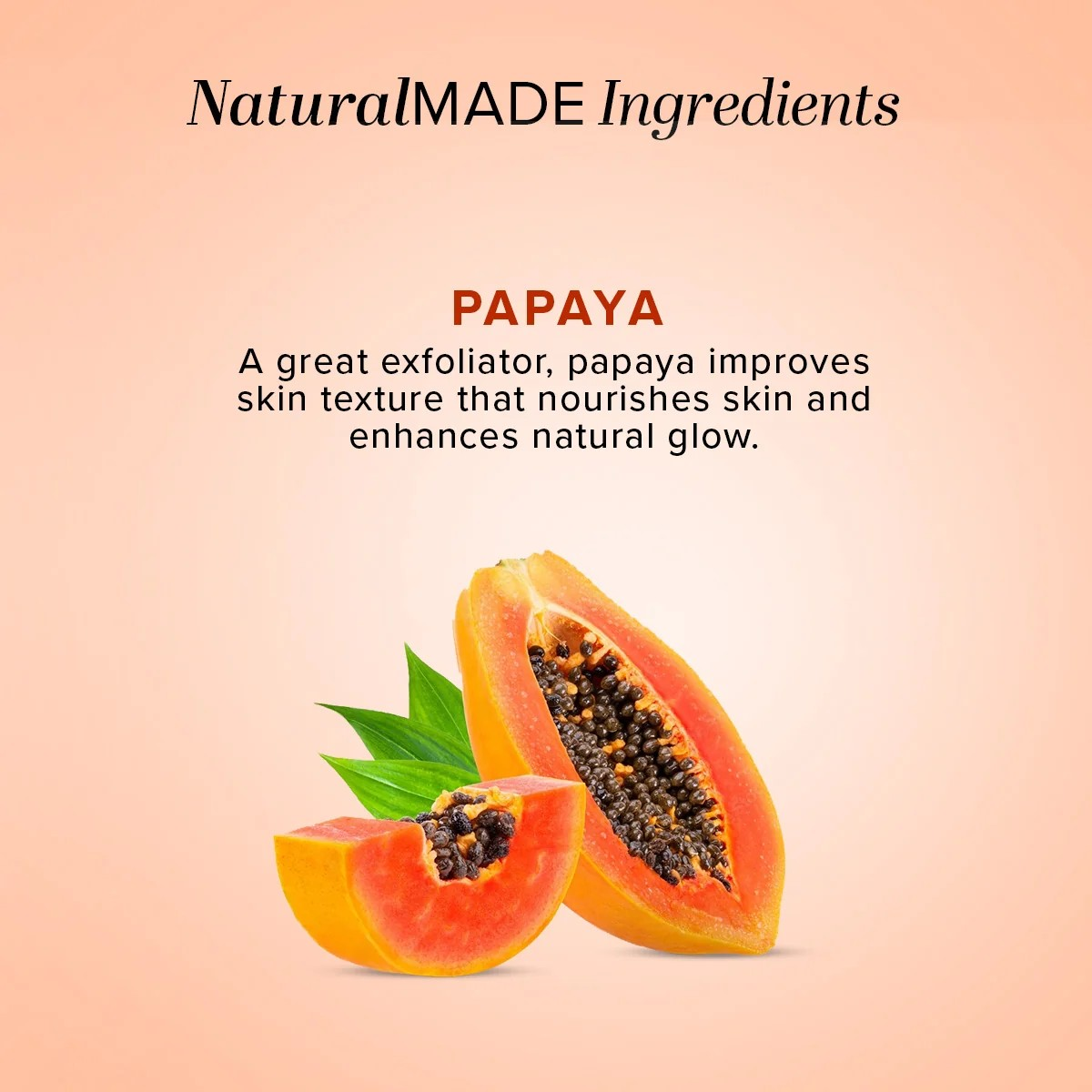 Khadi Natural Papaya Face Wash enriched with papaya extract for gentle daily skin cleansing